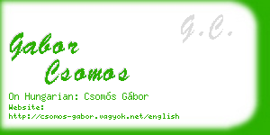 gabor csomos business card