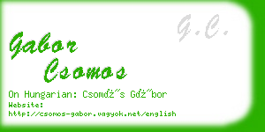 gabor csomos business card